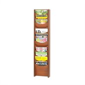 Safco 12-Pocket Wood Magazine Rack in Cherry