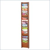 Safco 18-Pocket Wood Magazine Rack in Cherry