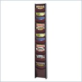 Safco 18-Pocket Wood Magazine Rack in Mahogany
