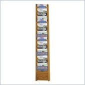 Safco 18-Pocket Wood Magazine Rack in Medium Oak