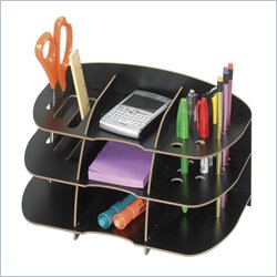 Safco Kudos Small Organizer in Black (Set of 6)
