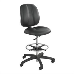 Safco Apprentice II Extended Height Vinyl Chair in Black