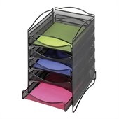 Safco Onyx 5 Drawer Mesh Literature Organizer
