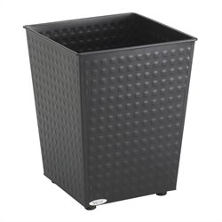 Safco Checks Wastebasket in Black, Set of 3
