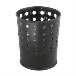 Safco Bubble Wastebasket in Black, Set of 3