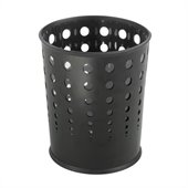 Safco Bubble Wastebasket in Black, Set of 3