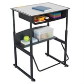 Safco AlphaBetter 20 x 28 Student Desk in Gray With Book Box