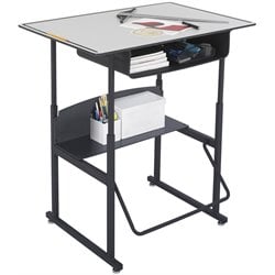 Safco AlphaBetter 24 x 36 Student Desk in Gray with Book Box