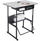Safco AlphaBetter 24 x 36 Student Desk in Gray with Book Box