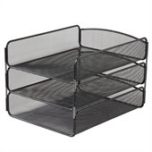 Safco Onyx™ Triple Tray Organizer in Black
