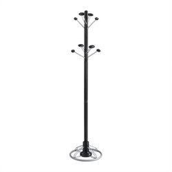 Safco Modern Coat Rack Tree in Black