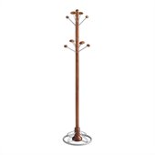 Safco Modern Coat Rack Tree in Cherry