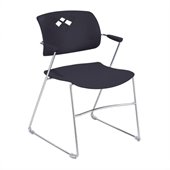 Safco Veer™ Stack Chair in Black (Set of 4)