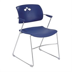 Safco Veer Stack Chair in Blue (Set of 4)