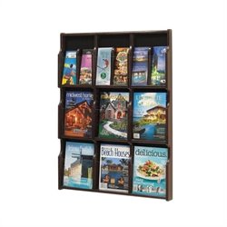 Safco Expose 9 Magazine 18 Pamphlet in Mahogany Finish