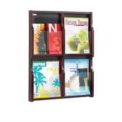 Safco Expose 4 Magazine 8 Pamphlet in Mahogany Finish