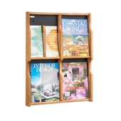 Safco Expose 4 Magazine 8 Pamphlet in Medium Oak Finish