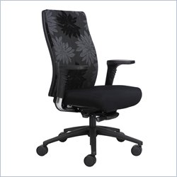 Safco Bliss High Back Chair in Black Print