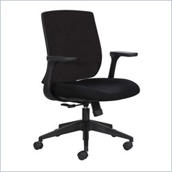 Safco Bliss Mid Back Chair in Black