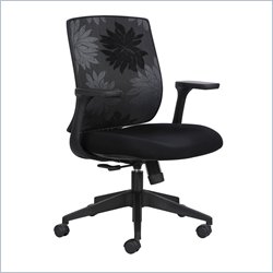 Safco Bliss Mid Back Chair in Black Print