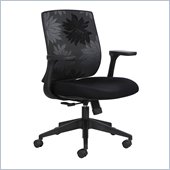 Safco Bliss Mid Back Chair in Black Print