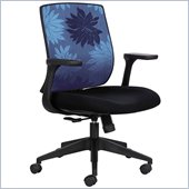 Safco Bliss Mid Back Chair in Blue Print