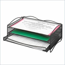 Safco Onyx B-Size 2 Pocket Desk Organizer in Black