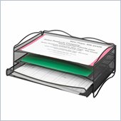 Safco Onyx™ B-Size 2 Pocket Desk Organizer in Black