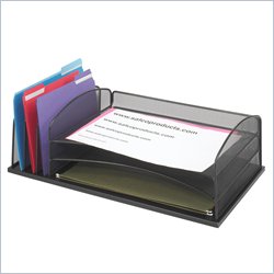 Safco Onyx B-Size 3 Horizontal/3 Upright Sect in Black