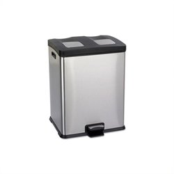 Safco Right-Size Recycling Station in Stainless Steel