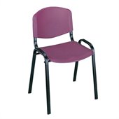 Safco Stack Chairs in Burgundy (Set of 4)