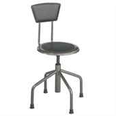 Safco Diesel Black Low Base Industrial Drafting Stool/Chair