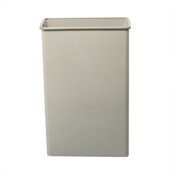 Safco 22 Gallon Rectangular Steel Trash Can (Set of 3) in Sand