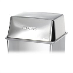 Safco Stainless Steel Push-Top Lid for 21 Gallon Base
