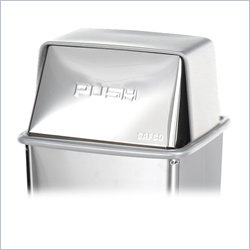 Safco Stainless Steel Push-Top Lid for 21 Gallon Receptacle