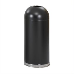 Safco Black Open Top Dome Receptacle