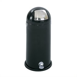 Safco Black 15 Gallon Step-On Dome Receptacle