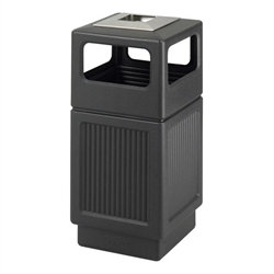 Safco Canmeleon Series Large Outdoor Recessed Panel Side Opening Receptacle with Urn
