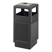 Safco Canmeleon Series Large Outdoor Recessed Panel Side Opening Receptacle with Urn