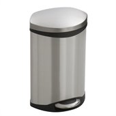 Safco Step-On Receptacle - 3 Gallon in Stainless Steel