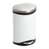 Safco Step-On Receptacle - 3 Gallon in White