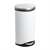 Safco Step-On Receptacle - 7.5 Gallon in White