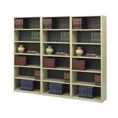 Safco 6-Shelf ValueMate Sand Economy Steel Wall Bookcase