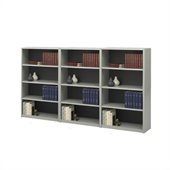 Safco 4-Shelf ValueMate Economy Steel Wall Bookcase in Grey