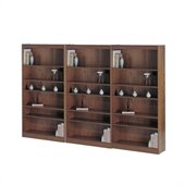 Safco WorkSpace Six Shelf 30W Baby Wall Bookcase in Medium Oak