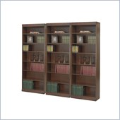 Safco WorkSpace 7 Shelf 30 W x 84 H Baby Wall Bookcase in Walnut