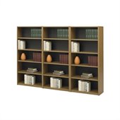 Safco ValueMate 5-Shelf Medium Oak Economy Steel Wall Bookcase