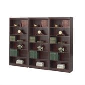 Safco WorkSpace Six Shelf 30W Baby Wall Bookcase in Mahogany