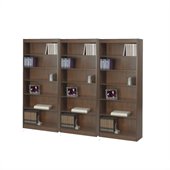 Safco WorkSpace Six Shelf 30W Baby Wall Bookcase in Walnut