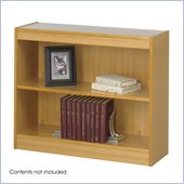 Safco 2-Shelf Square-Edge Veneer Bookcase in Light Oak Finish